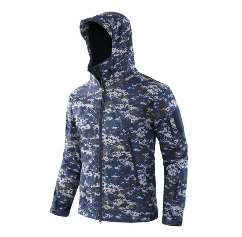 Мужская камуфляжная флисовая куртка тактическая водонепроницаемая