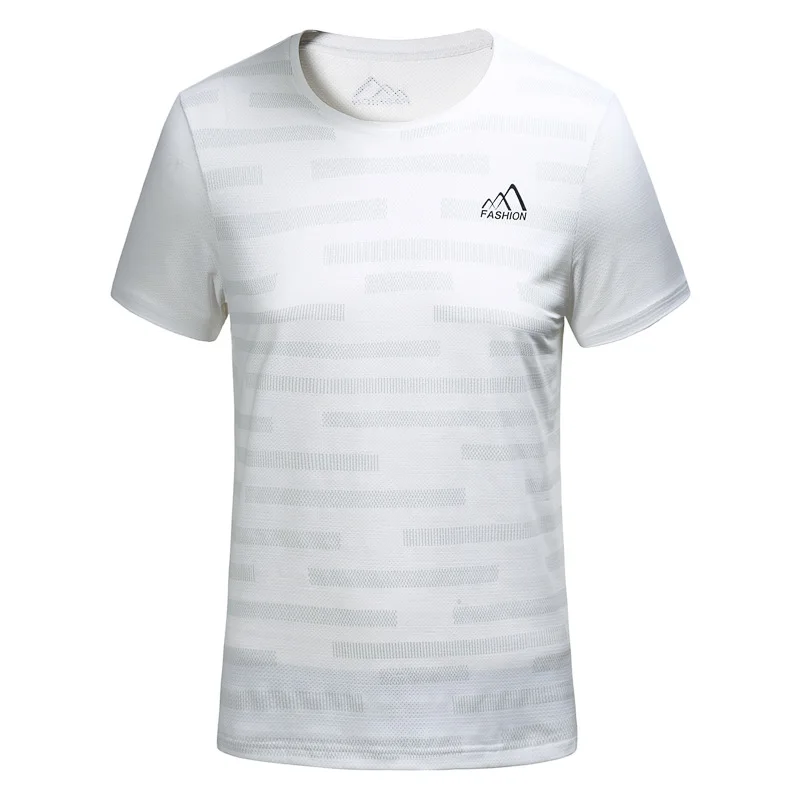 

Cotton clothing large loose fat short sleeve t-shirt men's quick dry Breathable sports T-shirt plus size