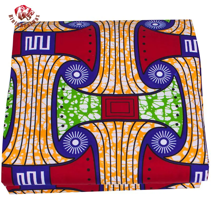 

African Prints Patchwork Fabric 100% Polyester Real Wax Sewing Dress Cloth DIY Craft Design Tissu Africa Nigerian FP6418