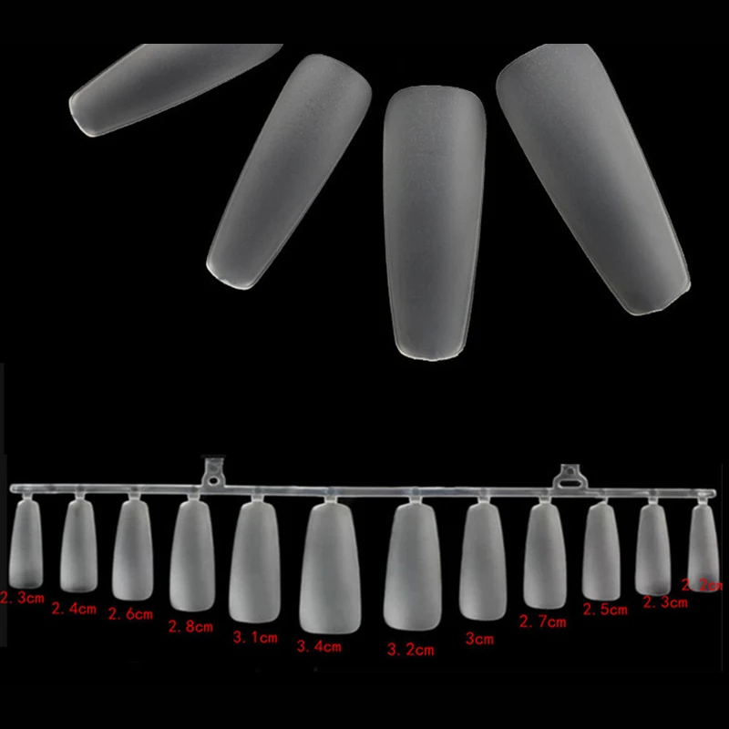 Прозрачные ультратонкие накладные ногти TKGOES 12 размеров полное покрытие из