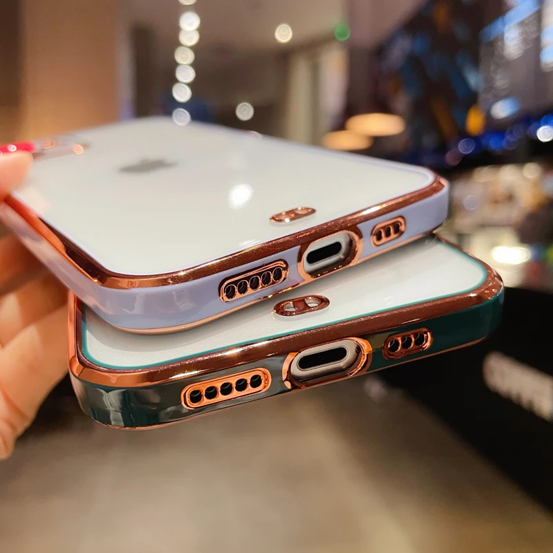 

Luxury Transparent Case For iPhone 12 11 Pro Max XS XR XS X R 7 8 Plus iPhone12 iPhone11 Phone Soft Full Protective Clear Covers