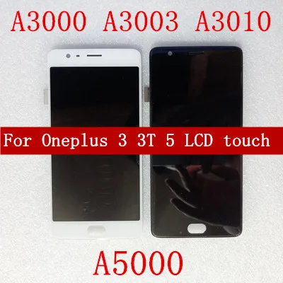ЖК-дисплей для Oneplus 3 A3000 3T A3010 5 A5000 кодирующий преобразователь сенсорного экрана в