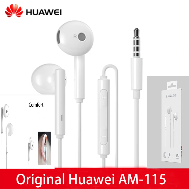 Оригинальные наушники huawei am116 Honor AM115, гарнитура с микрофоном, 3,5 мм, для huawei P7 P8 P9 Lite P10 Plus Honor 5X 6X mate 7 8 9, смартфон