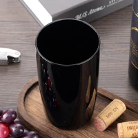 600ml black flat bottomed high cup western spirit cup straight barrel footless wine cup wine cabinet decoration chimney cup