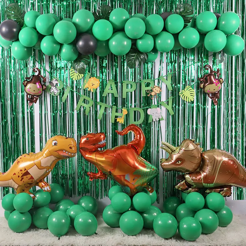 Jungle Dino Party Balloon Kit Birthday Party Decorations Kids Favor Latex Balloons Baby Shower Jungle Safari Party Decor