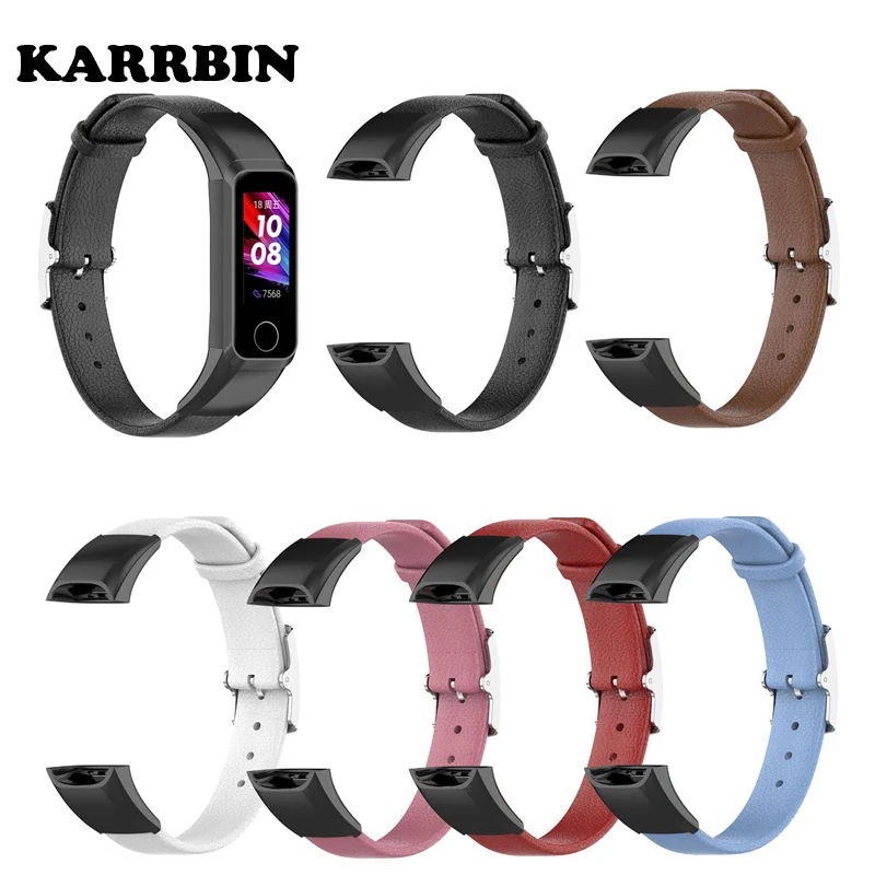 

Кожаный ремешок KARRBIN для Huawei Band 4, сменный ремешок для Honor 5i