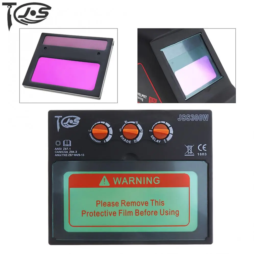 Сварочные шлемы черного цвета на солнечной энергии Автоматическое затемнение