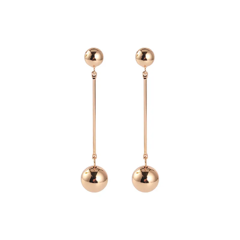 

Простые индивидуальные висячие серьги с бахромой и шариком, вечерние чные серьги, аксессуары, Простые Длинные Стильные серьги, подарок для друга