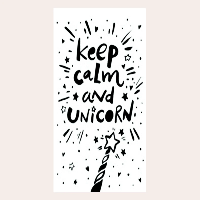 Волшебная фантазия сохраняйте спокойствие и единорог детские полотенца для