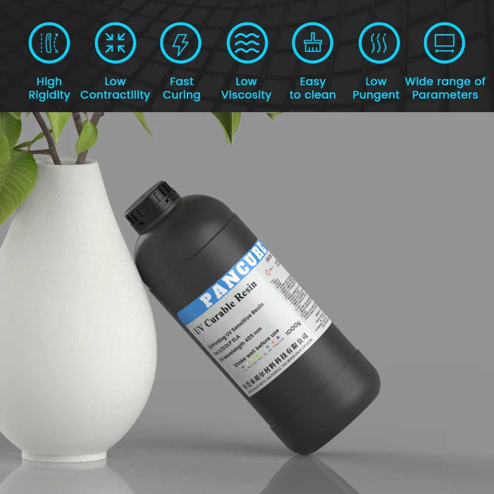 PANCURE 405nm UV Curing High Precision LIquid Printing Material Photosensitive Resin for 3d-Printer LCD DLP SLA 500g