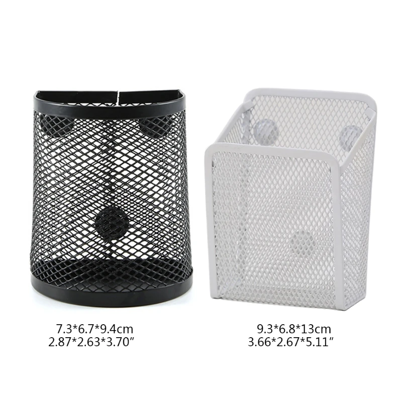 

Magnetic Pencil Holder Metal Basket Pen Container Countertop Organizer for Refrigerator Work School Office Home Use