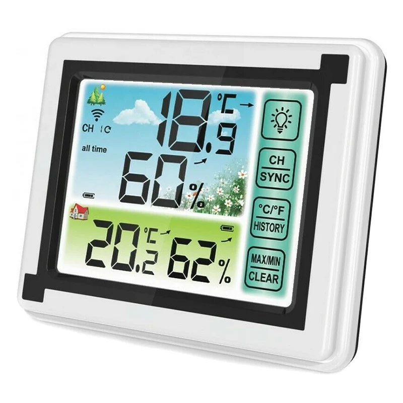 

Метеостанция с ЖК-дисплеем, цифровой термометр, гигрометр, устройство для измерения температуры в помещении и на улице, продажа TB