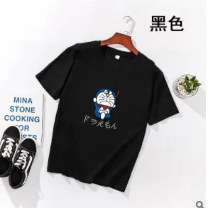 2019 Новая Мода Doraemon печать Топ рубашка Женская Плюс Размер реглан розовая