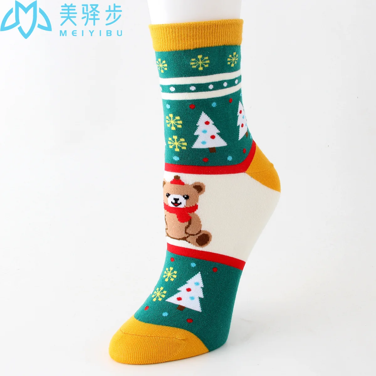 12 Pairs Per Set Korean Fashion Cartoon Christmas Socks Hot Sale Festival Cute Elk Socks Factory Direct Sales