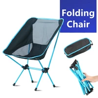 camping ultralight folding chair superhard high load outdoor travel chair portable beach hiking picnic seat fishing tools stools