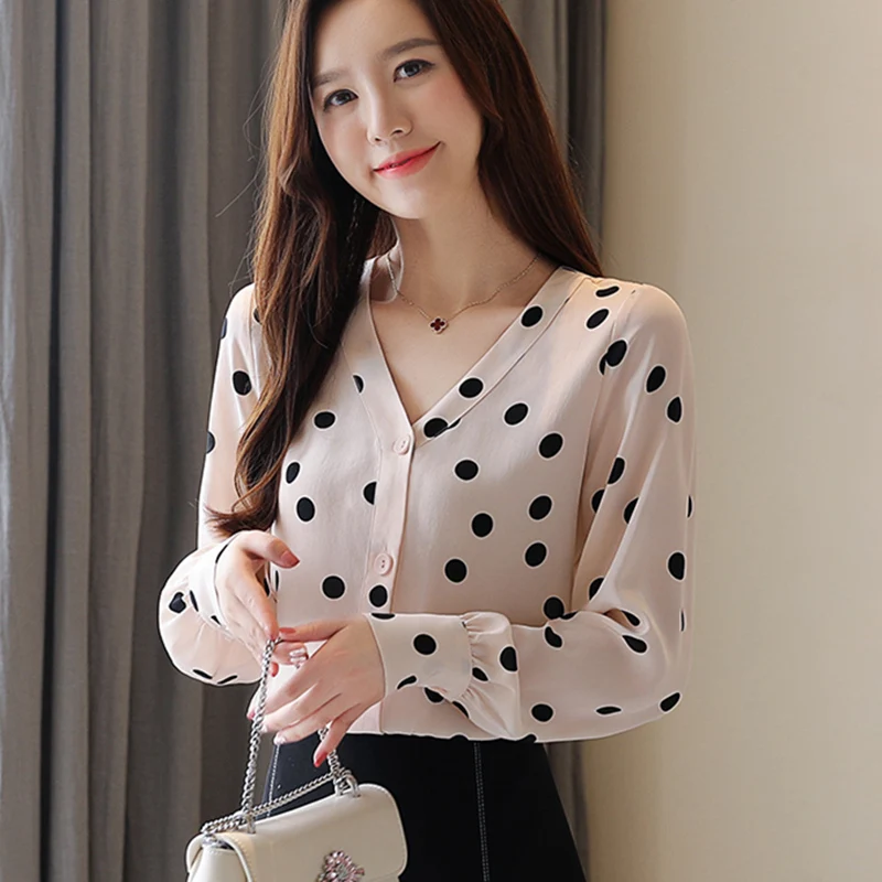Корейские модные шифоновые женские блузки рубашки больших размеров XXL Женские