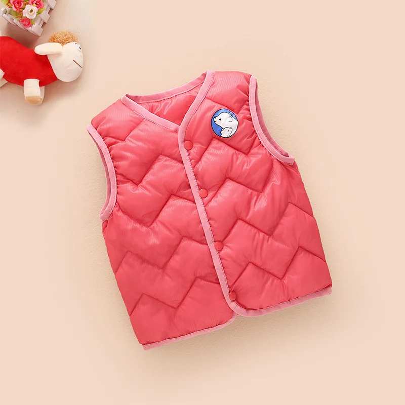 Watermelon red vest Детский жилет Colete infantil/зимняя одежда для малышей Детские жилеты с принтом сказок и сердечек милый зимний жилет для девочек подходит для детей от 1 года до 8 лет - Цвет: Watermelon red vest