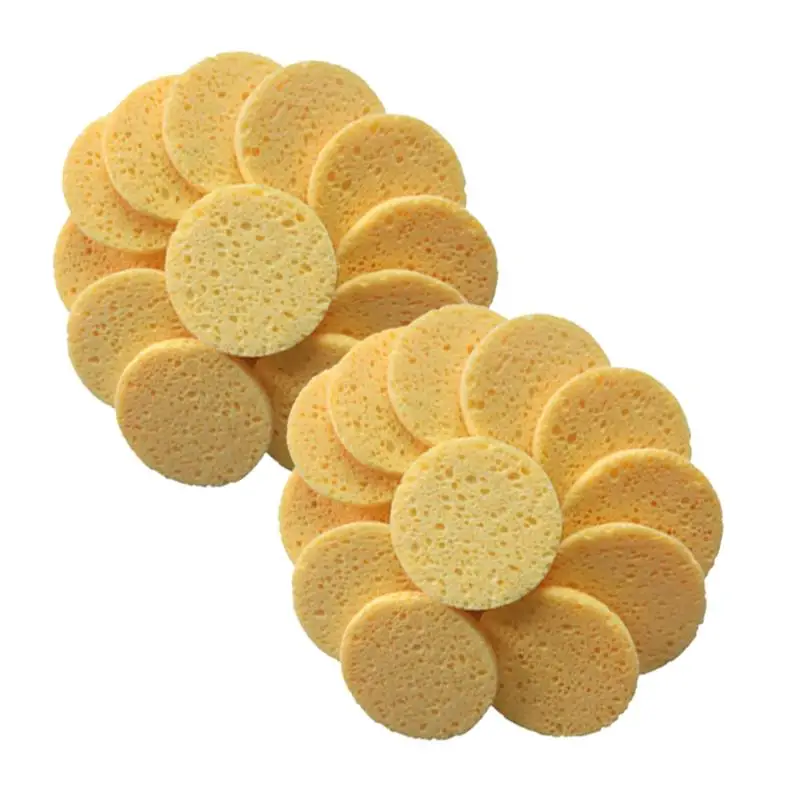 

20Pcs Skin-Friendly Makeup Cotton Sponge Cotton Pads Makeup Remover Pad Face Cleaning Puff Facial Care Tool Skin Color (Round)