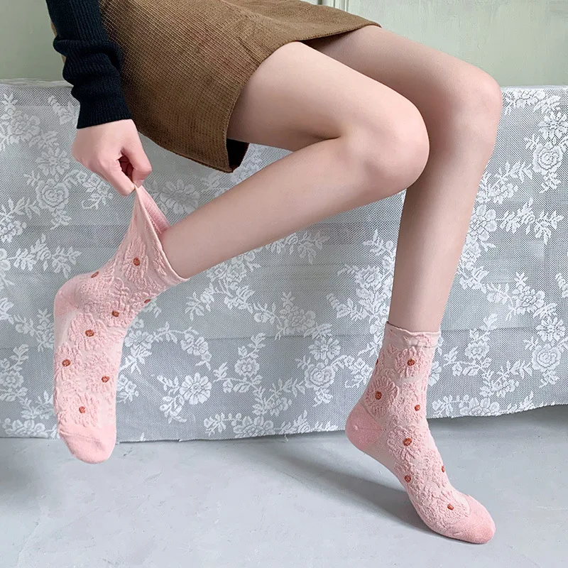 Женские осенние носки до щиколотки с круглым носком в японском стиле | Женская