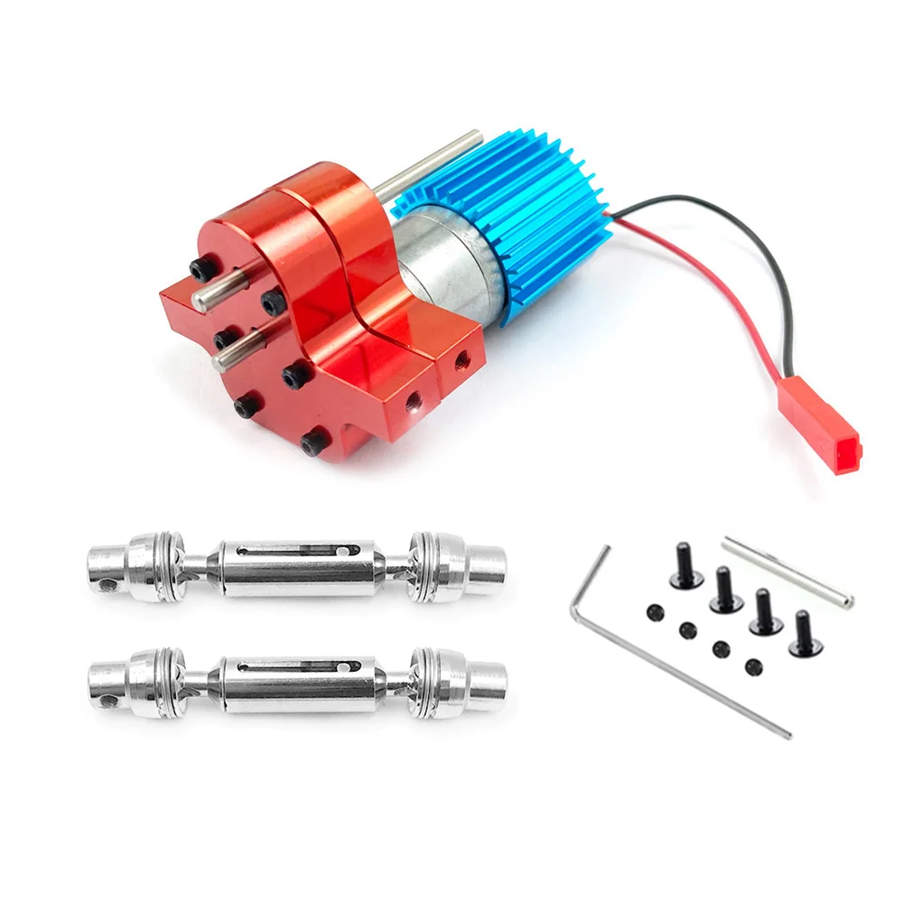Caja de cambios de Metal 370, Motor de cepillo con eje de transmisi&oacute;n para WPL C14 C24 B24 B36 MN D90 MN99S RC, actualizaci&oacute;n de coche, accesorios-1