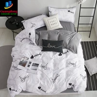 Cute fish Bedding Set Soft Bedlinen Duvet Cover Set Pillowcases 3/4pcs Bed Set Queen King Roupa De Cama white gray bedclothes