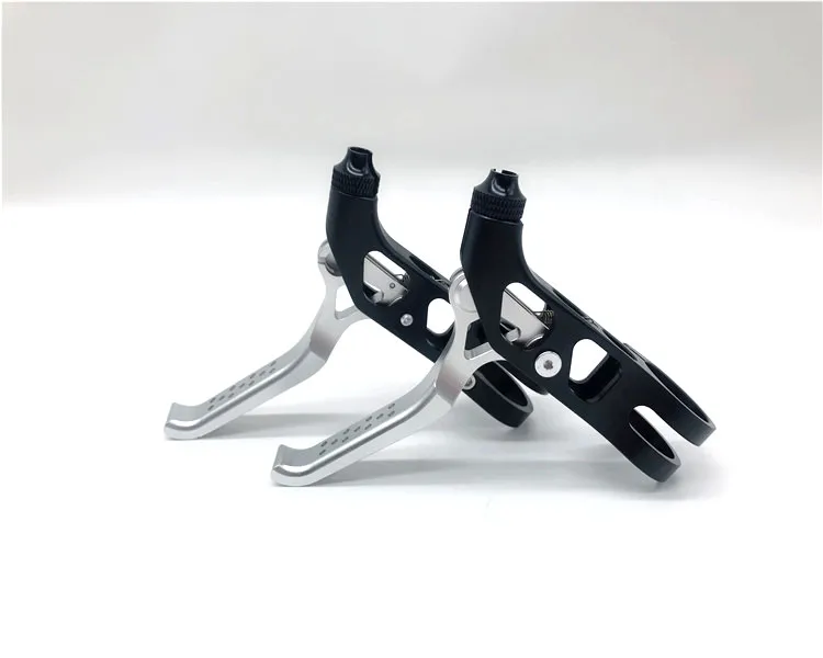 Silver Велосипедный тормозной рычаг BMX Brompton, складной велосипедный суппорт, тормозные рычаги из алюминиевого сплава, полые Тормозные рычаг, велосипедные детали - Цвет: Silver