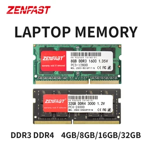 zenfast ddr3 ddr4 8gb 4gb 16gb laptop ram 1333 1600 2133 2400 2666mhz 204pin sodimm notebook memory free global shipping