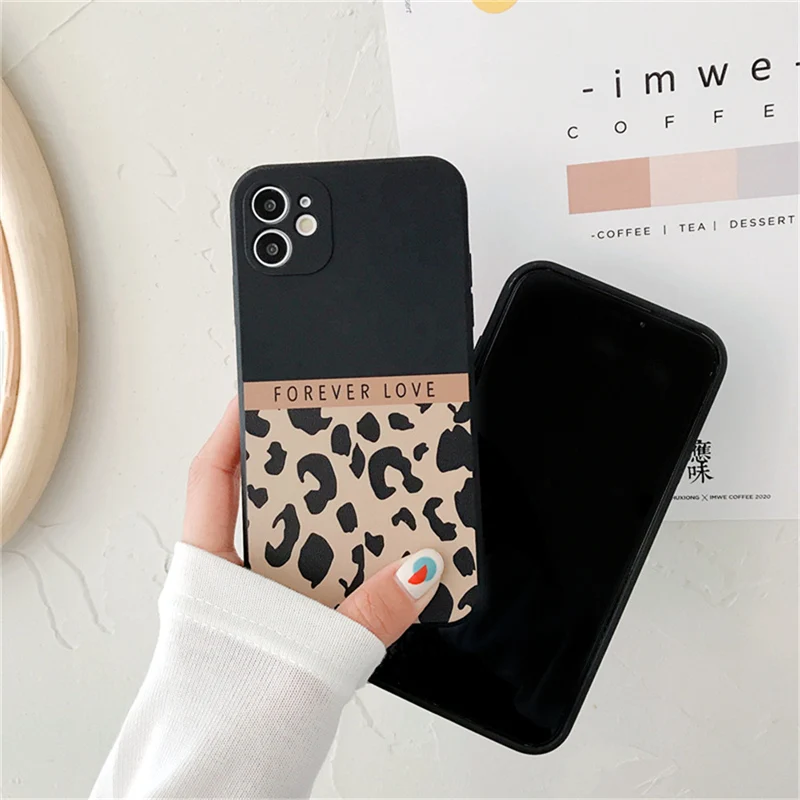 Luxury Leopard Print Phone Case For iPhone 13 12 Pro Max 11 Pro Max 7 8 Plus XS Max X XR SE2020 12 Mini Silicone Soft Back Cover