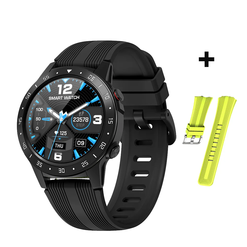 with Greenstrap LEMFO M5S Смарт-часы для мужчин и женщин с поддержкой сердечного ритма, монитор артериального давления, GSM sim-карта, gps, Bluetooth, умные часы для Android IOS - Цвет: with Greenstrap