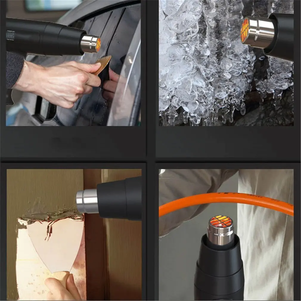 2000 Вт Цифровой Тепловой пистолет термостат с 3 насадками тепловой горячий воздух