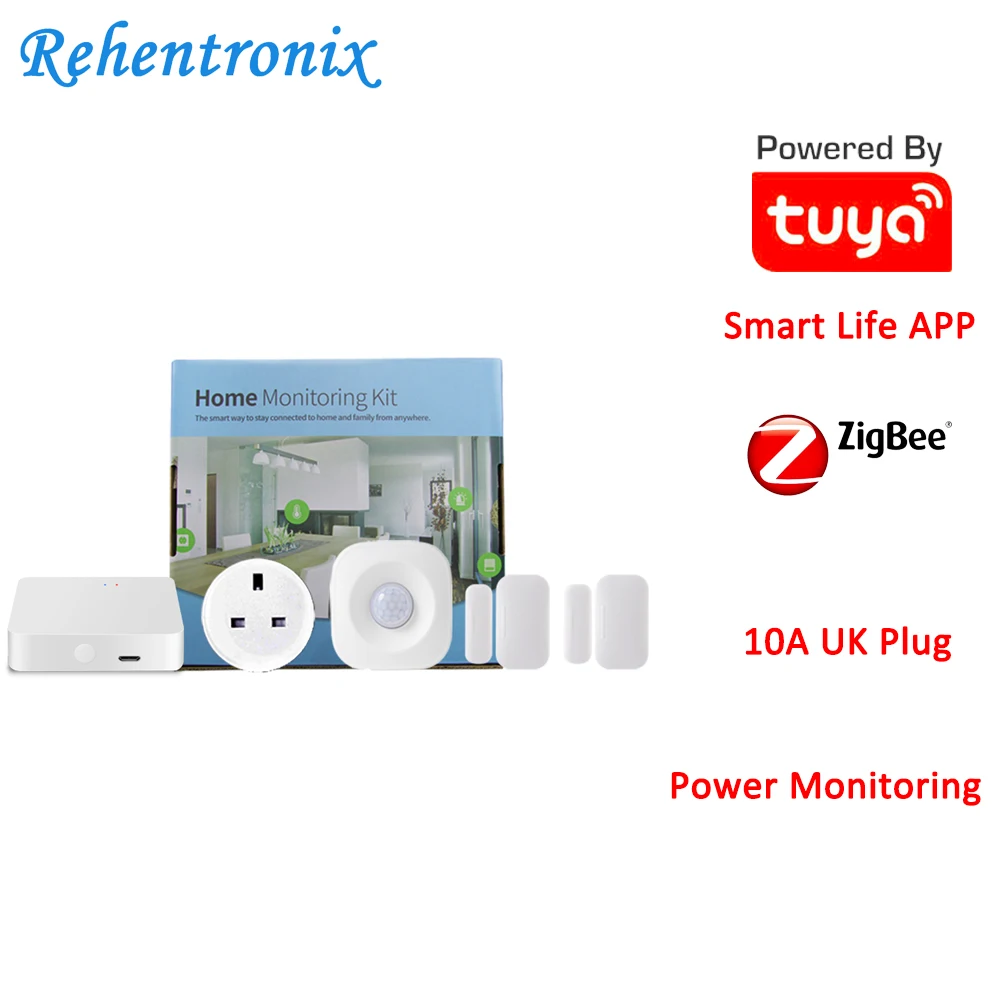 Комплект для мониторинга умного дома Tuya ZigBee с датчиком движения PIR дверной датчик