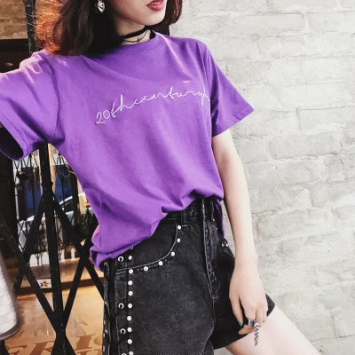 

T-shirt Women 2019 New multi Women White T Shirt summer Cotton T shirt