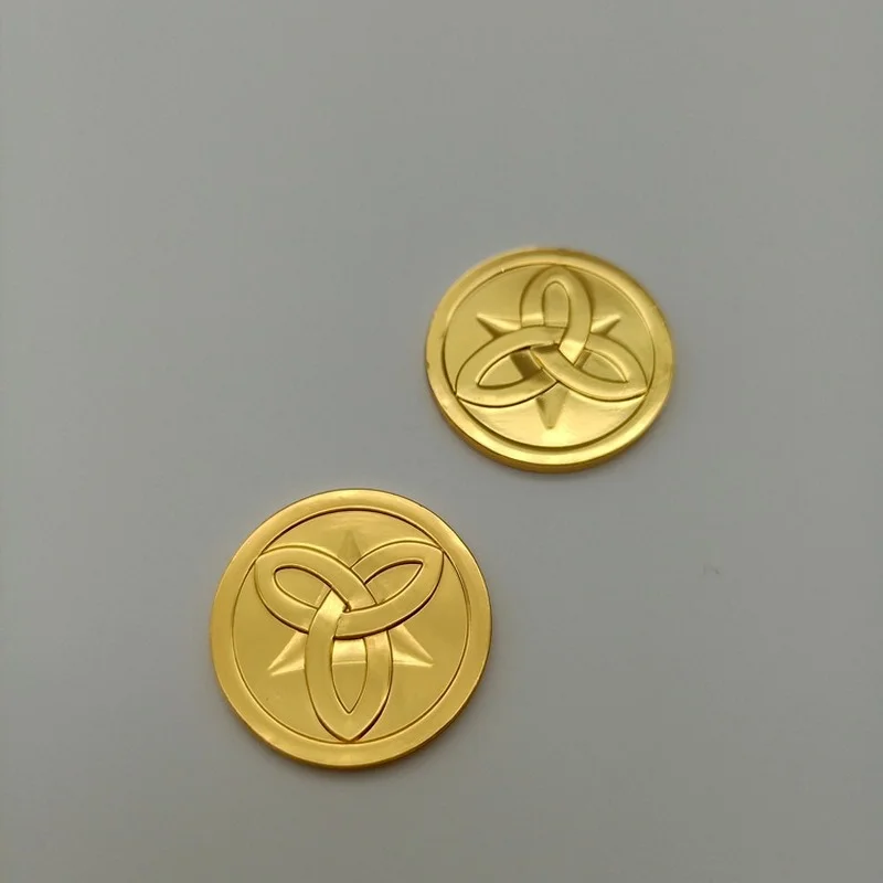 

Аниме игра Genshin ударная Гальваническая игра из цинкового сплава монета подарок Коллекционная модель из сплава