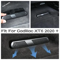 car under seat floor air condition vent grill cover anti dust outlet trim 2pcs for cadillac xt6 2020 2022 interior refit kit