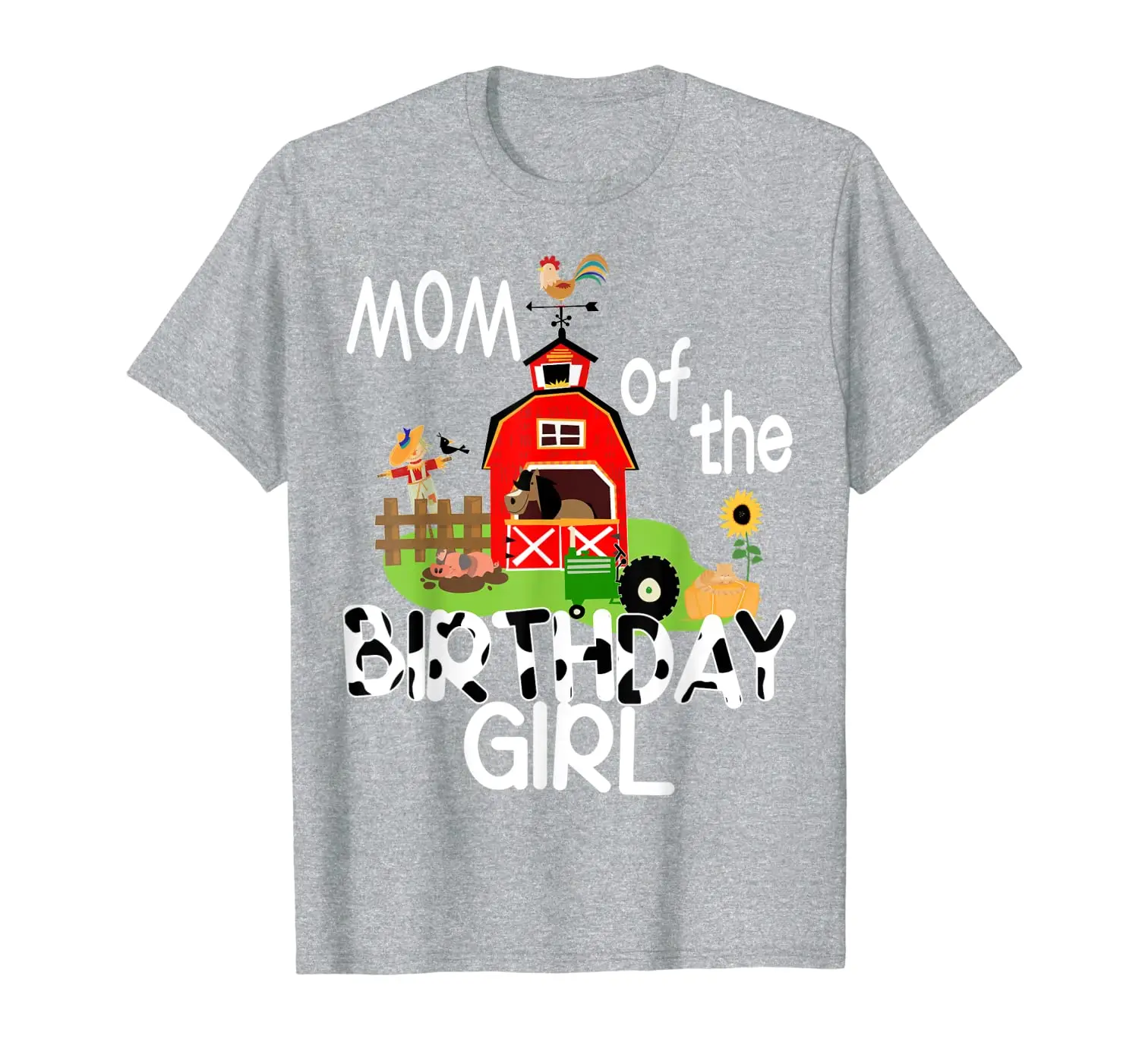 

Mom of The Birthday Girl Cow Shirt Farm Barnyard Party Gift