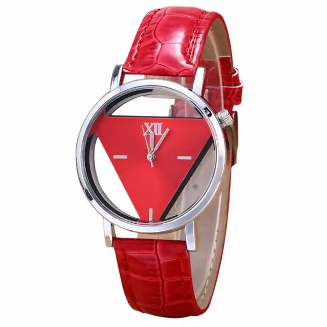 

Часы женские кварцевые с вырезами, уникальные модные брендовые Роскошные водонепроницаемые красные, в трендовом стиле