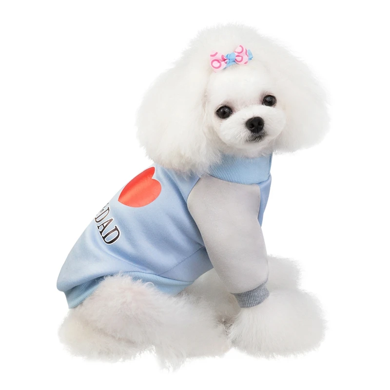 Одежда с принтом в виде собак зимние теплые Pet куртка для собаки пальто щенок Костюмы Толстовка для малых и средних Собака Щенок йоркширского терьера наряд товар для домашнего животного