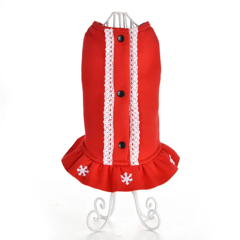 

Christmas pet dog the red snow Christmas dog clothes