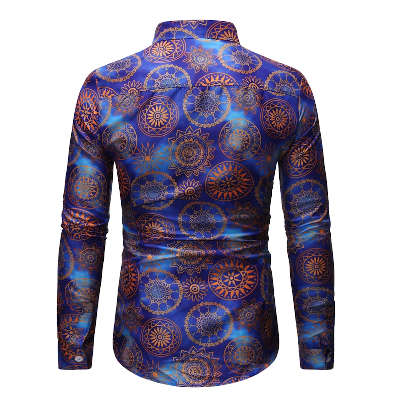 Цветная полосатая черная рубашка Мужская Новая мода Slim Fit Гавайские рубашки с длинными рукавами Топы осень весна Camisa Social Masculina 3XL