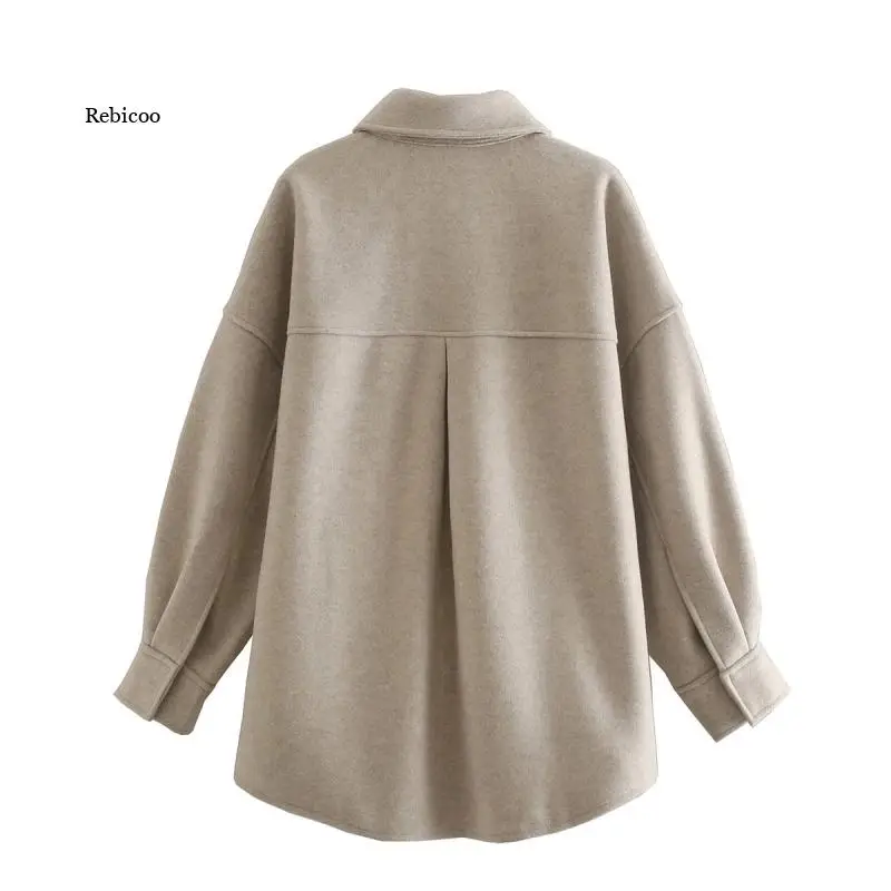 Куртка женская шерстяная длинная винтажная Модная элегантная Свободная верхняя