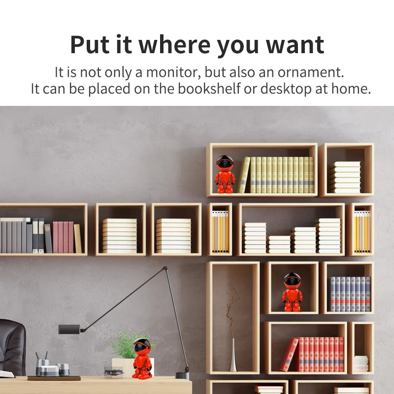 Робот IP камера видеонаблюдения 1080P 2 Мп 360 ° Wi Fi|Камеры видеонаблюдения| |