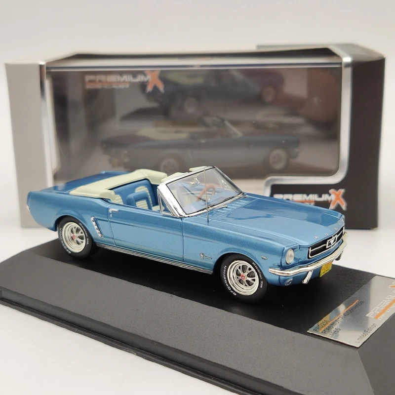 Premium X 1:43 For FORD MUSTANG Convertible 1966 PRD250 Diecast Models Auto Cars Collection Blue |