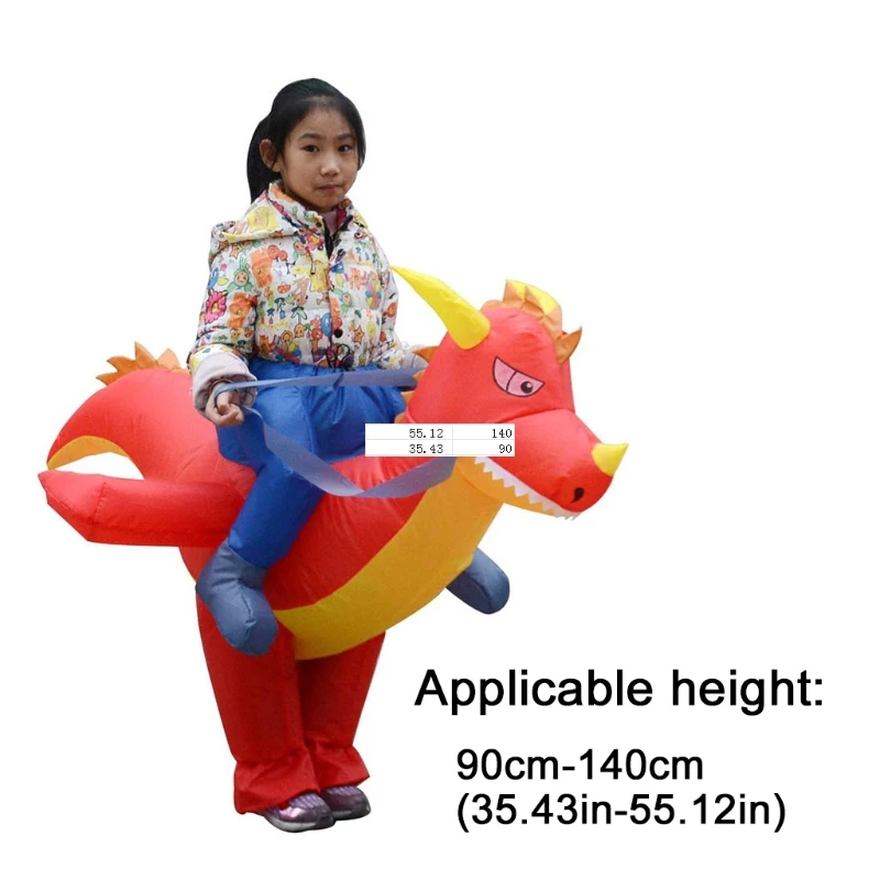 

Halloween Cosplay Fancy Dress Jumpsuit Inflatable Dinosaur Costume Adults Christmas Funny Blow up Outfit