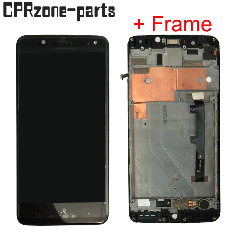 

5.5" Black / White + Frame For BQ Aquaris V Plus Lcd Display With Touch Screen Digitizer Sensor Panel Assembly