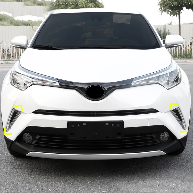ABS хромированный автомобильный передний бампер Защита угловая полоса накладка