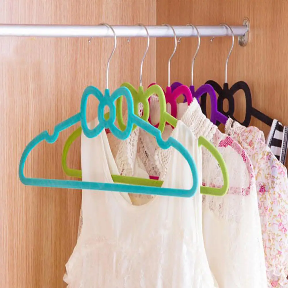 Percha con forma de mariposa para ni&ntilde;as, gancho de acero inoxidable giratorio de 360 grados, se puede doblar sin deformaci&oacute;n, 10 piezas-4