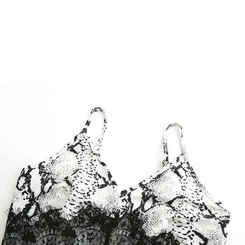 

Sexy Lace Tight Serpentine A-Neck Backless Sling 2021 Summer Ladies New Dress