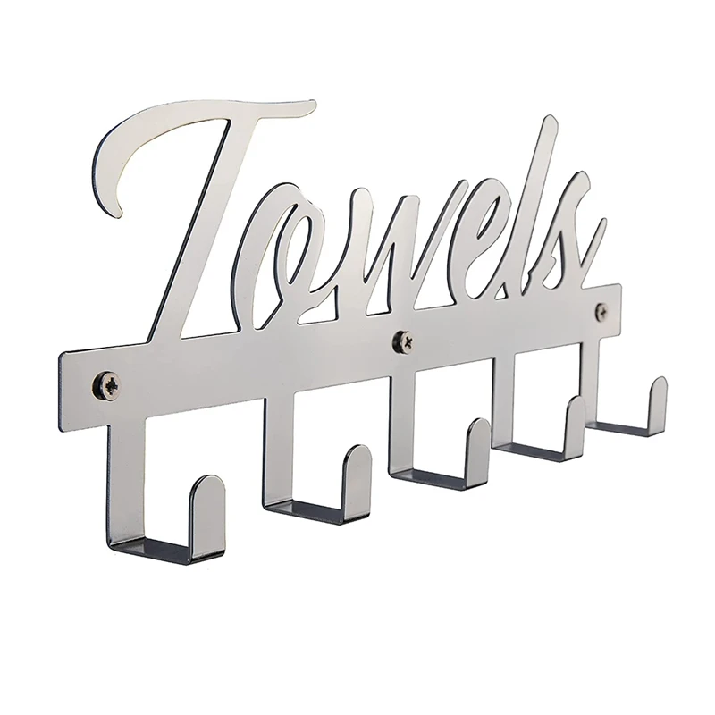 

Эстетичная настенная вешалка для полотенец в ванную комнату-Компактный и простой в установке держатель для полотенец с крючками