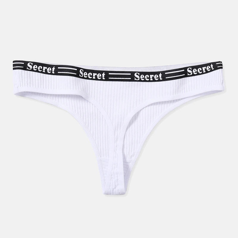 Ladies Sexy Thong Low Waist Letter Thread Cotton Women Lace Panties Knicker Lingerie Underwear Nylon CottonTransparent Panties