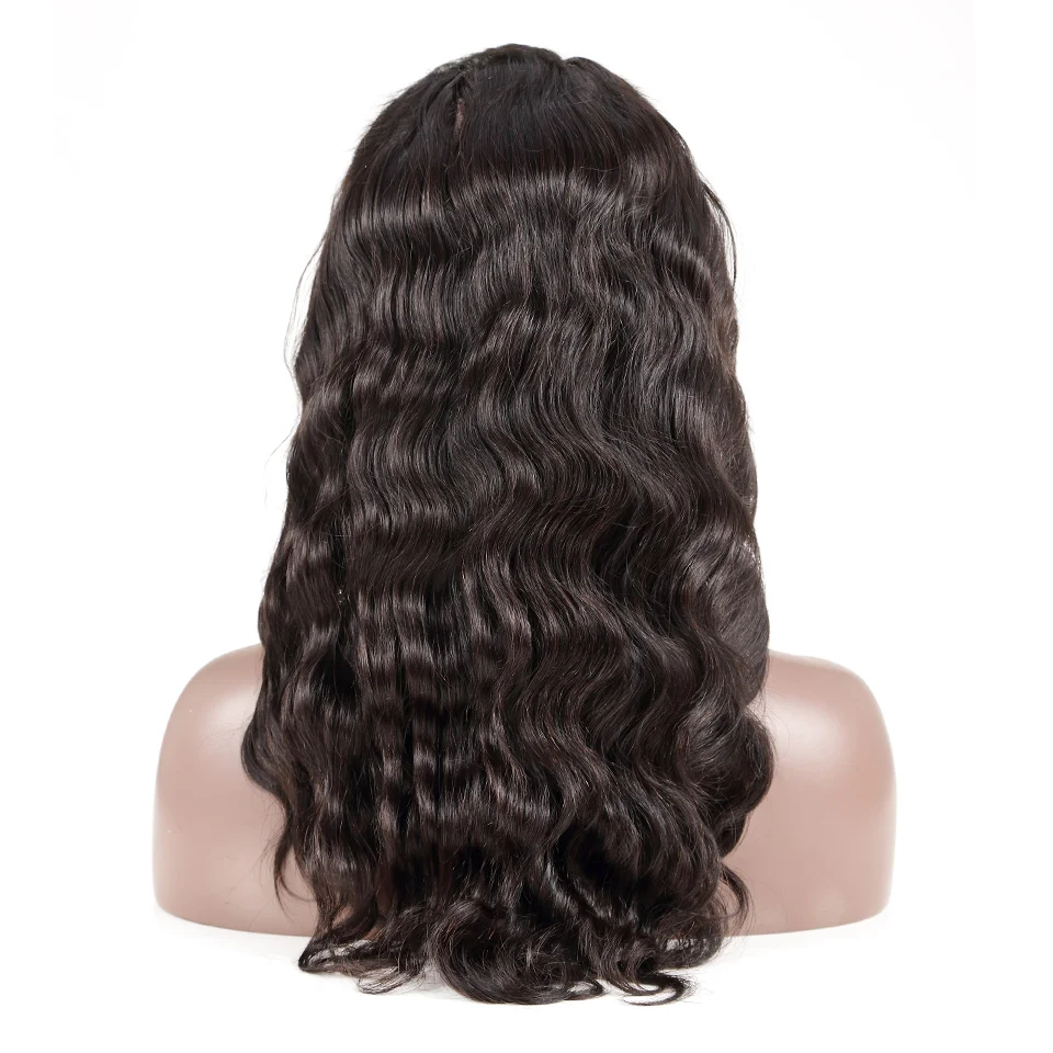 Luvin OneCut волосы объемная волна Glueless полностью кружевные человеческие парики с